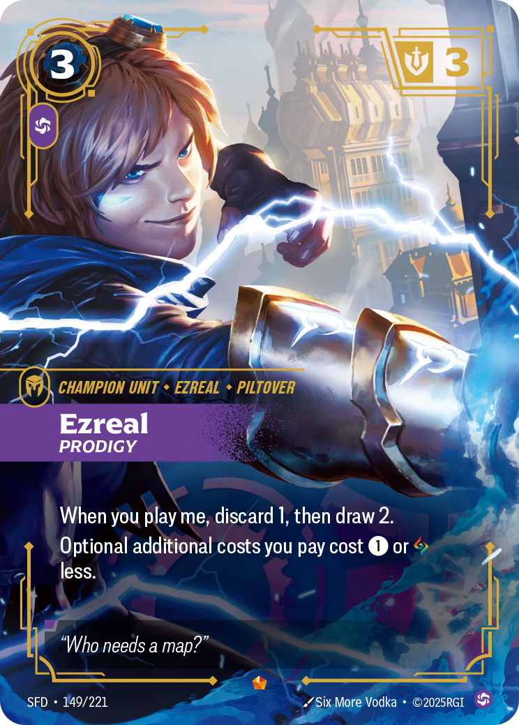Ezreal, Prodigy SFD-149 - Riftbound Standard Art, English reference artwork