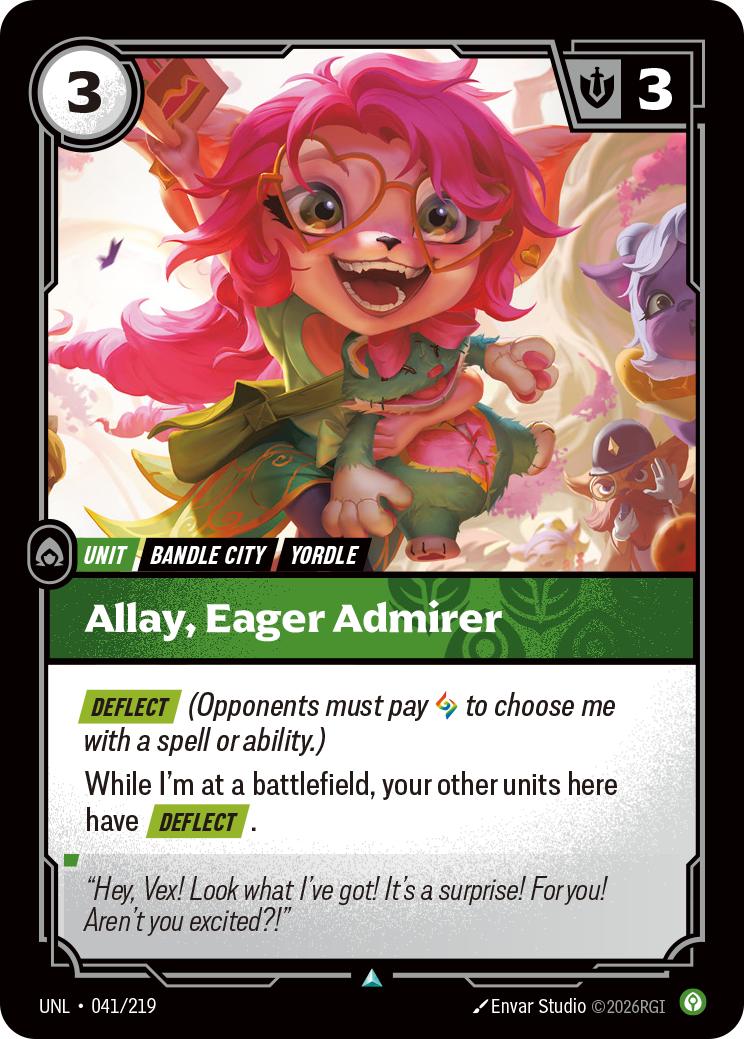 Allay, Eager Admirer UNL-041 - Riftbound Standard Art, English reference artwork