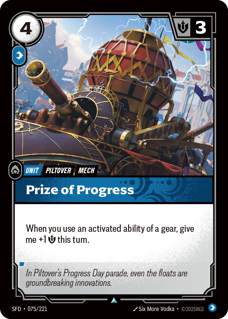 Prize of Progress SFD-075 - Riftbound Standard Art, English reference artwork
