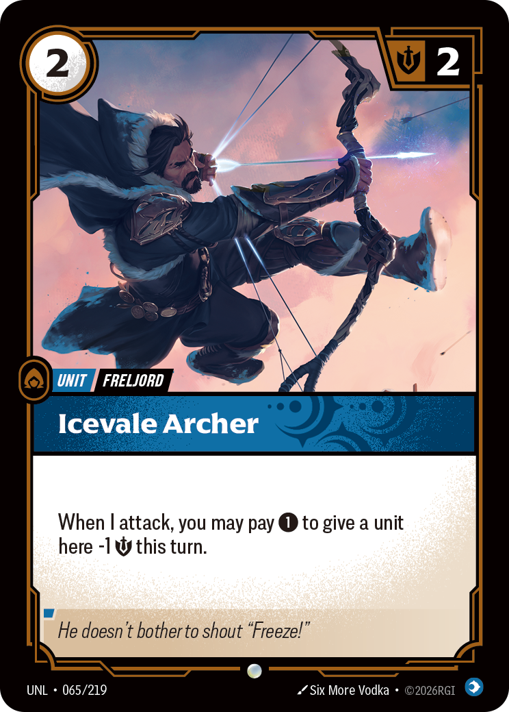 Icevale Archer UNL-065 - Riftbound Standard Art, English reference artwork