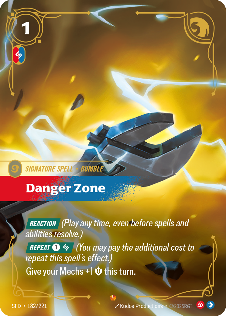 Danger Zone SFD-182 - Riftbound Standard Art, English reference artwork