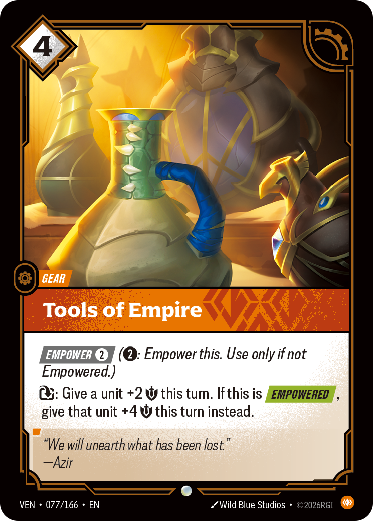 Tools of Empire VEN-077 - Riftbound Standard Art, English reference artwork