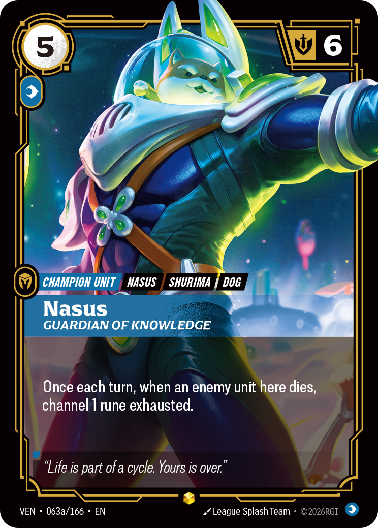 Nasus, Guardian of Knowledge (Alternate Art) VEN-063A - Riftbound Alternate Art, English reference artwork