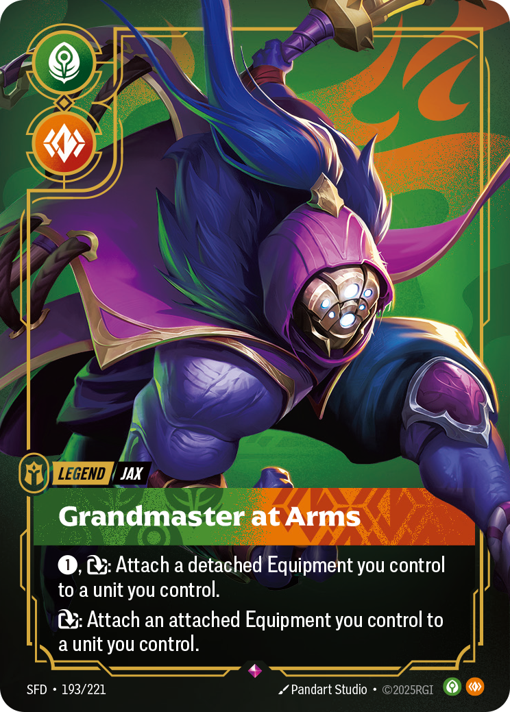 Jax, Grandmaster At Arms SFD-193 - Riftbound Standard Art, English reference artwork