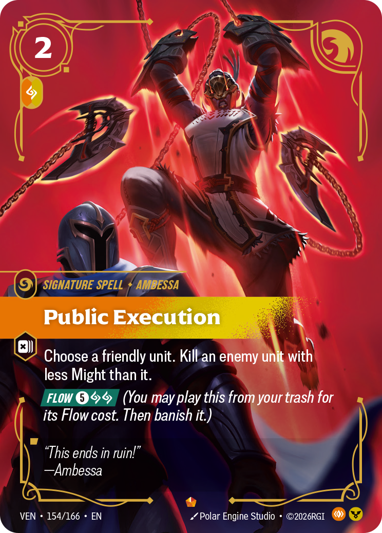 Public Execution VEN-154 - Riftbound Standard Art, English reference artwork