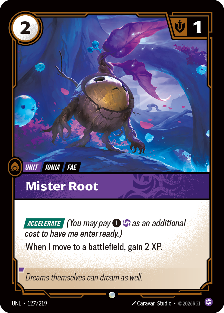 Mister Root UNL-127 - Riftbound Standard Art, English reference artwork