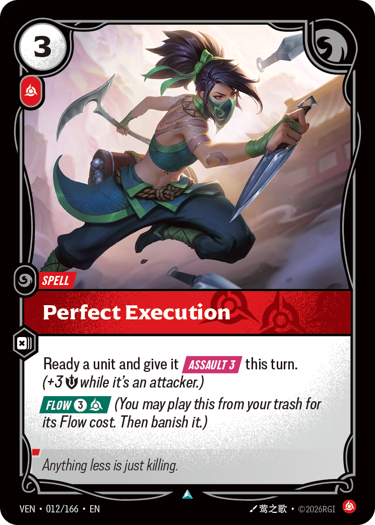 Perfect Execution VEN-012 - Riftbound Standard Art, English reference artwork
