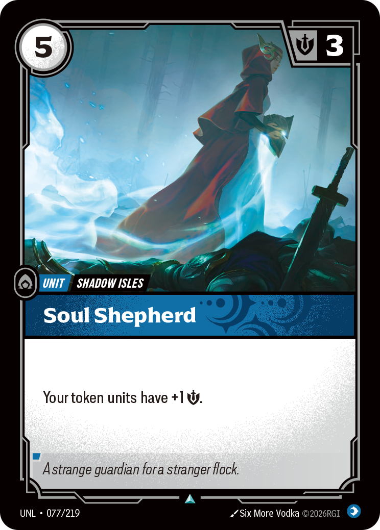 Soul Shepherd UNL-077 - Riftbound Standard Art, English reference artwork