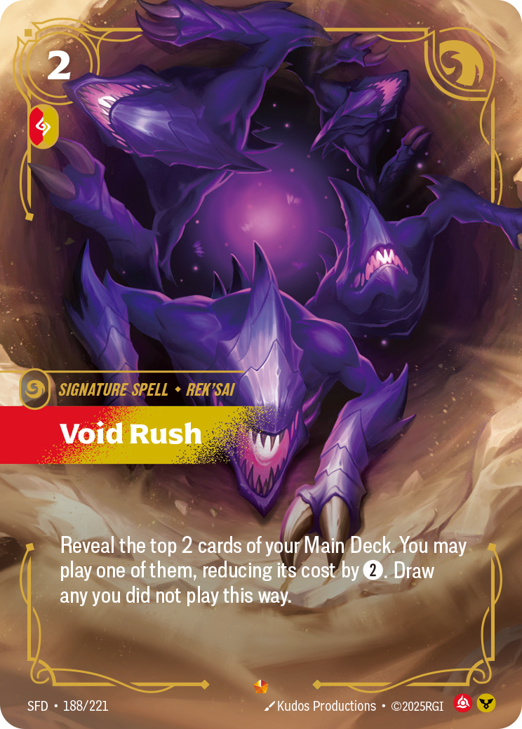 Void Rush SFD-188 - Riftbound Standard Art, English reference artwork