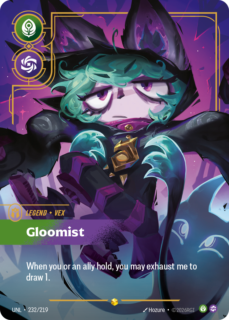 Vex, Gloomist (Overnumbered) UNL-232 - Riftbound Overnumbered, English reference artwork