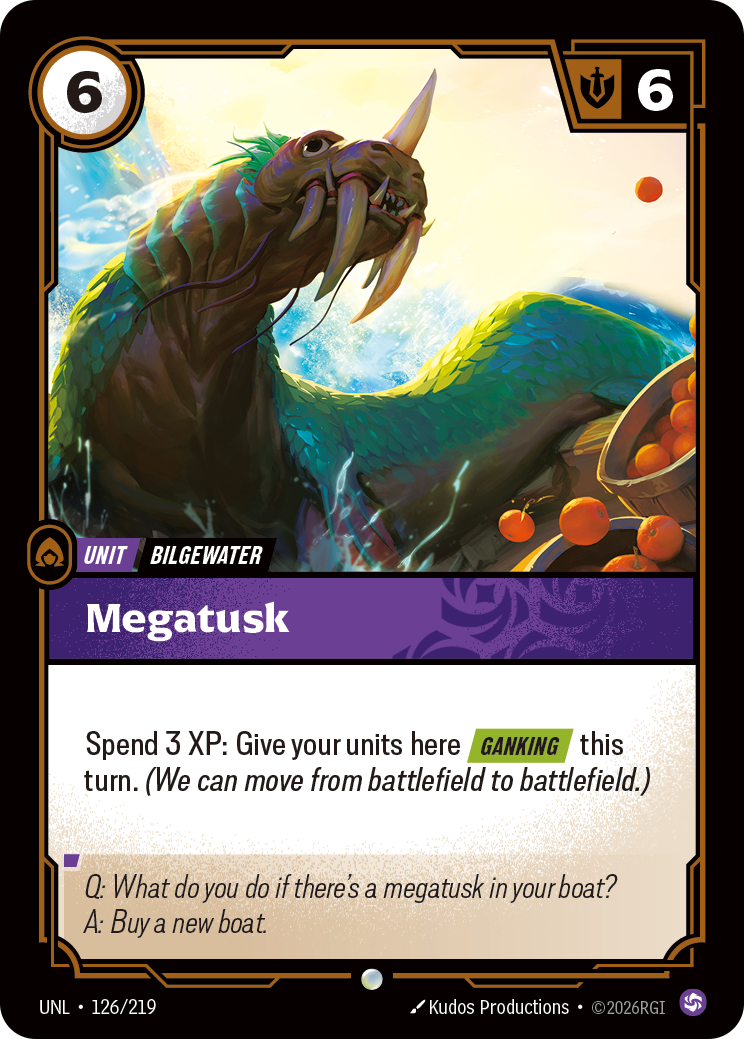 Megatusk UNL-126 - Riftbound Standard Art, English reference artwork