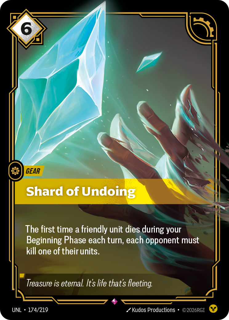 Shard of Undoing UNL-174 - Riftbound Standard Art, English reference artwork