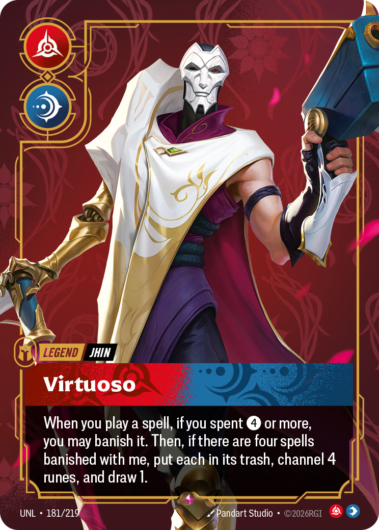 Jhin, Virtuoso UNL-181 - Riftbound Standard Art, English reference artwork