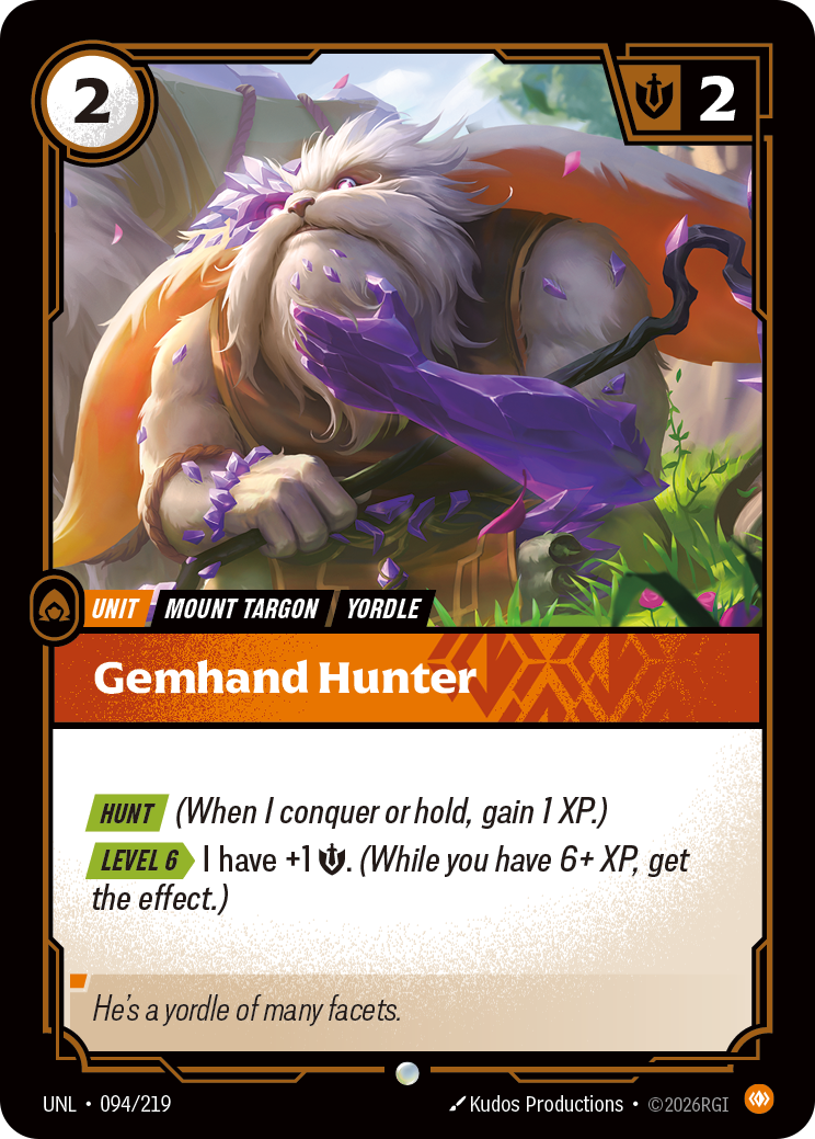 Gemhand Hunter UNL-094 - Riftbound Standard Art, English reference artwork