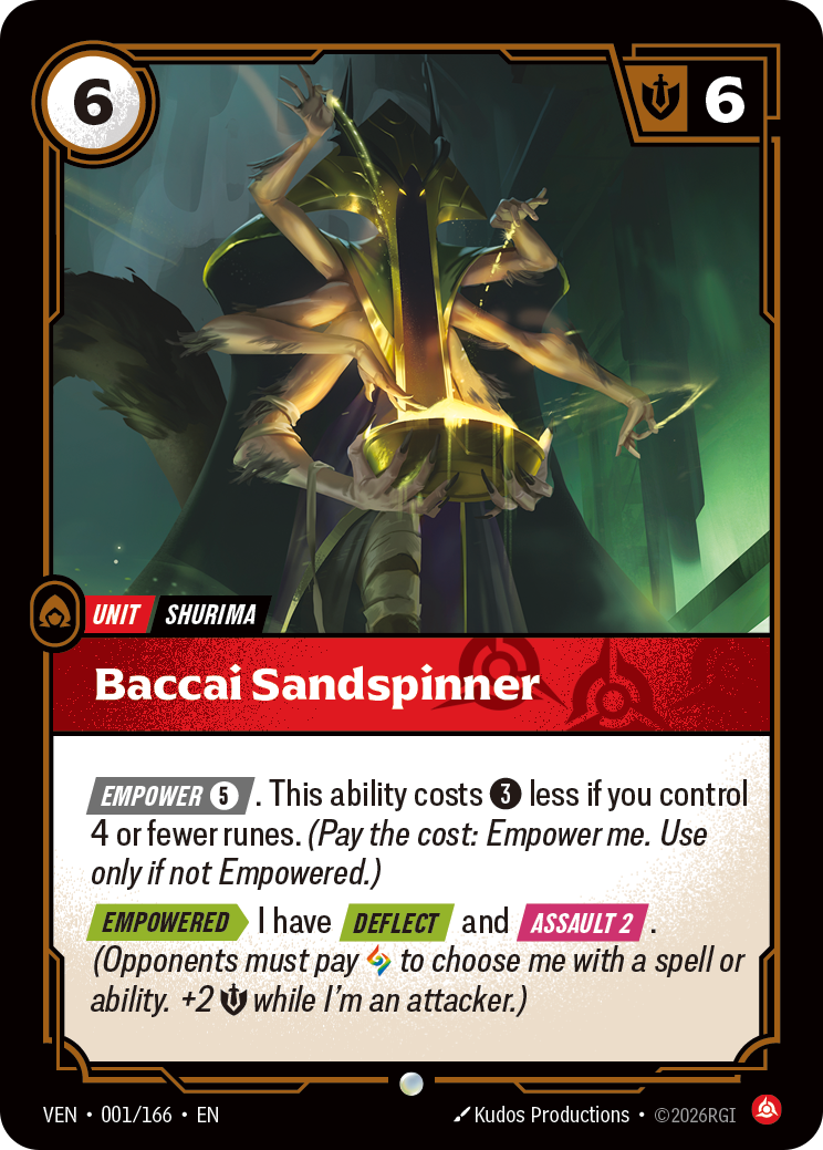Baccai Sandspinner VEN-001 - Riftbound Standard Art, English reference artwork