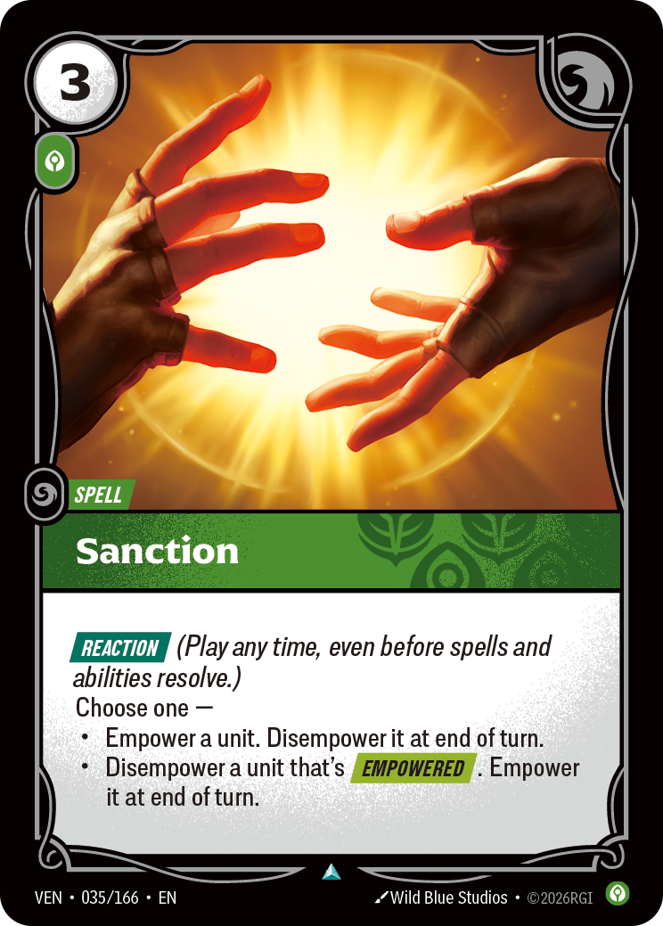 Sanction VEN-035 - Riftbound Standard Art, English reference artwork