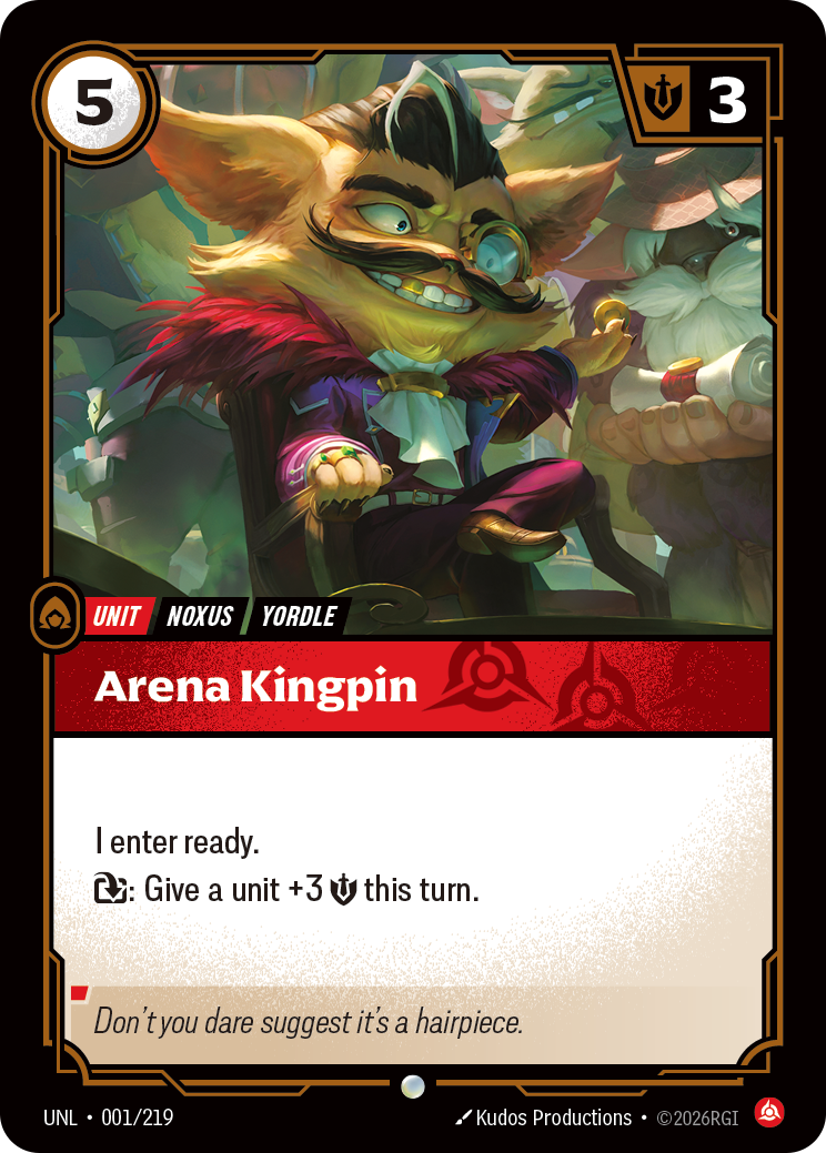 Arena Kingpin UNL-001 - Riftbound Standard Art, English reference artwork