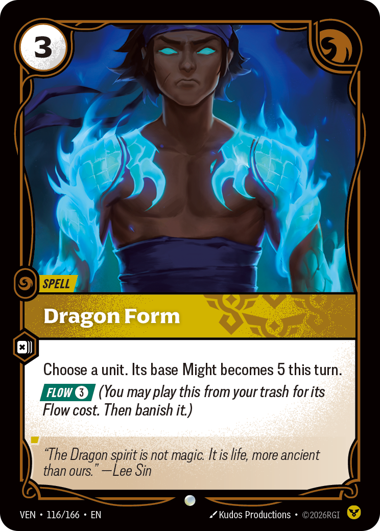 Dragon Form VEN-116 - Riftbound Standard Art, English reference artwork