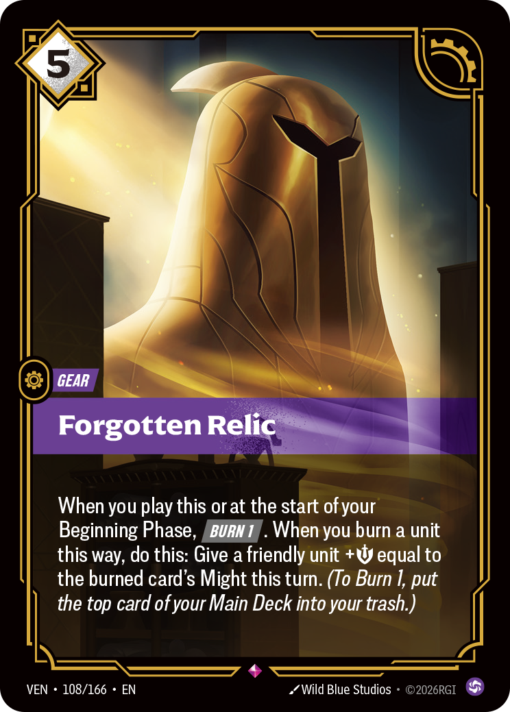 Forgotten Relic VEN-108 - Riftbound Standard Art, English reference artwork