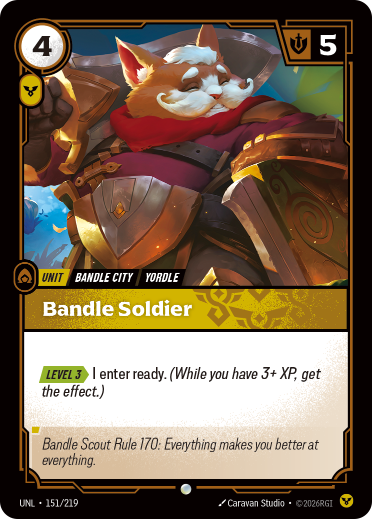 Bandle Soldier UNL-151 - Riftbound Standard Art, English reference artwork