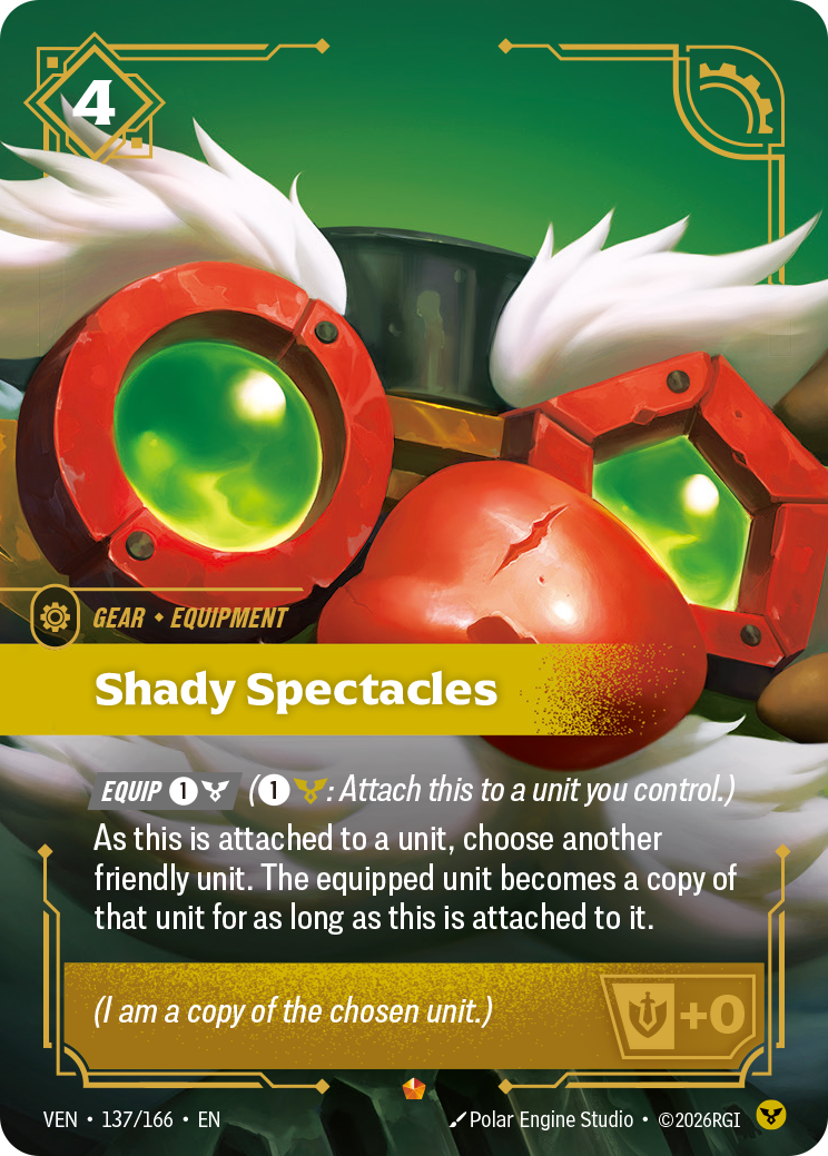 Shady Spectacles VEN-137 - Riftbound Standard Art, English reference artwork