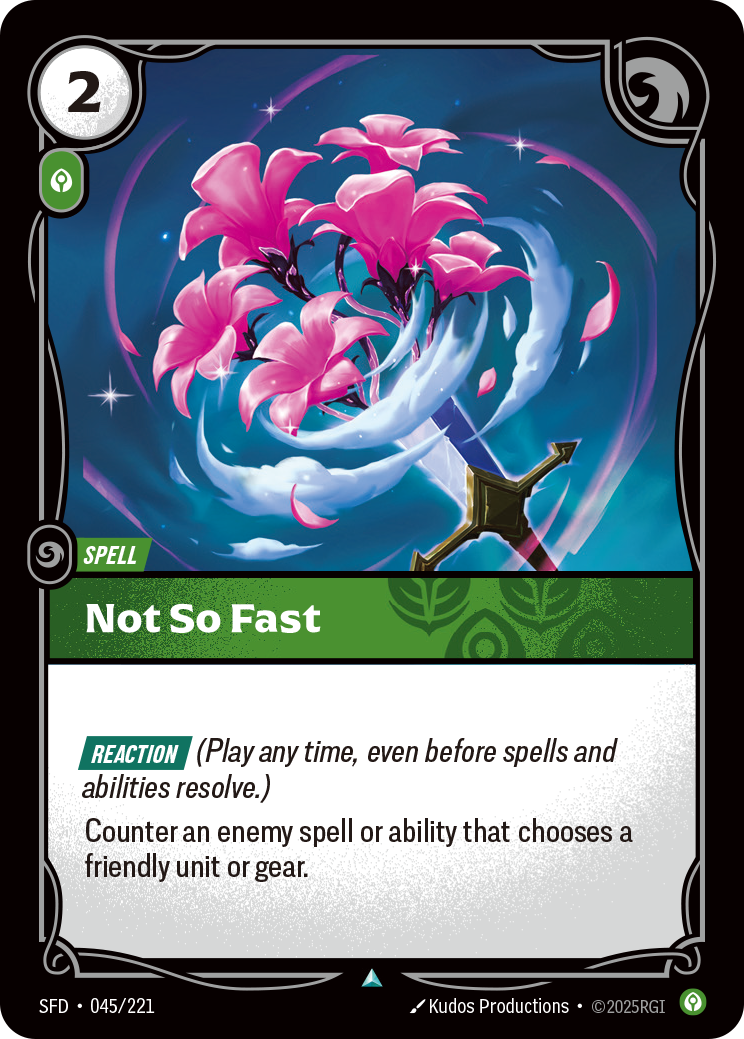Not So Fast SFD-045 - Riftbound Standard Art, English reference artwork