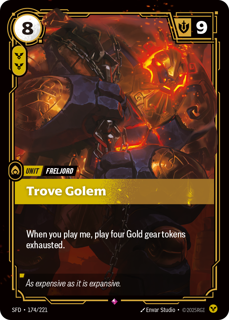 Trove Golem SFD-174 - Riftbound Standard Art, English reference artwork