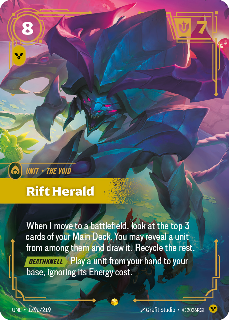 Rift Herald (Alternate Art) UNL-179A - Riftbound Alternate Art, English reference artwork