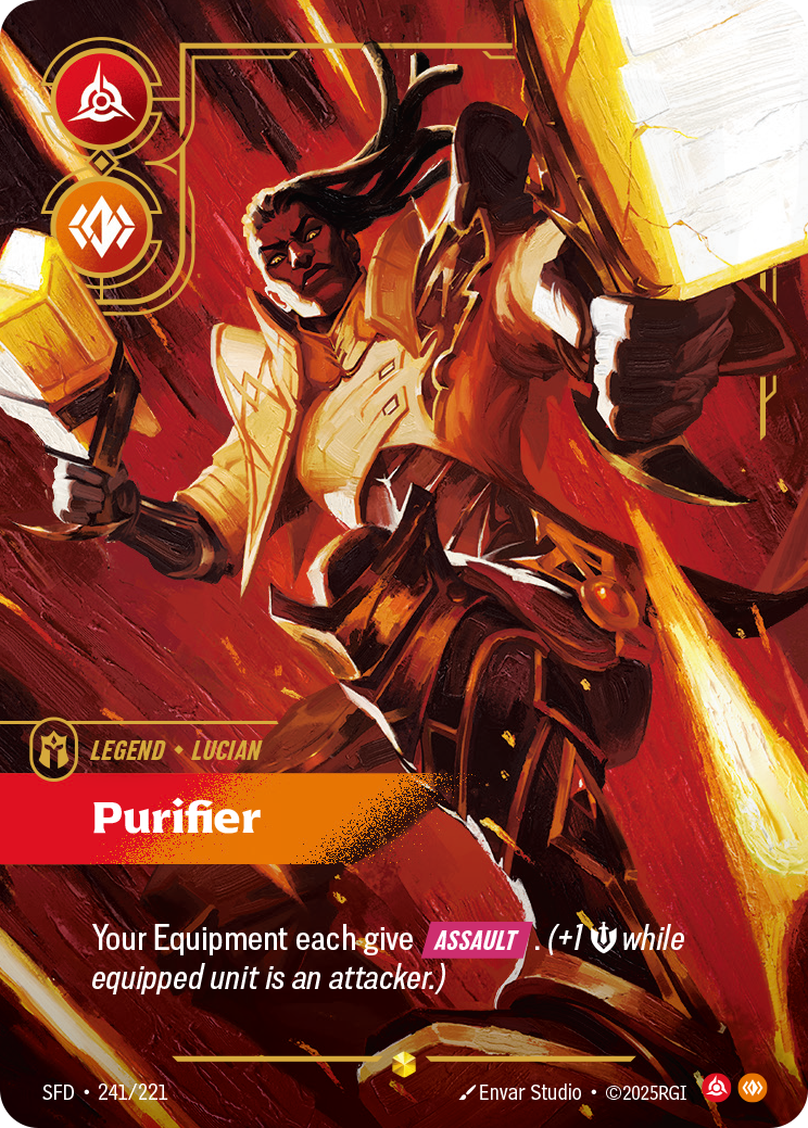 Lucian, Purifier (Overnumbered) SFD-241 - Riftbound Overnumbered, English reference artwork