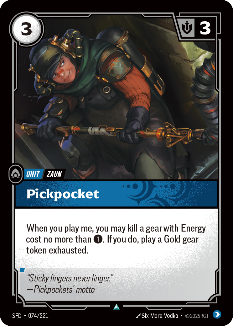 Pickpocket SFD-074 - Riftbound Standard Art, English reference artwork