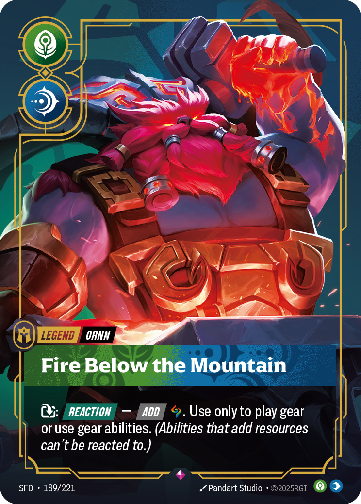 Ornn, Fire Below the Mountain SFD-189 - Riftbound Standard Art, English reference artwork