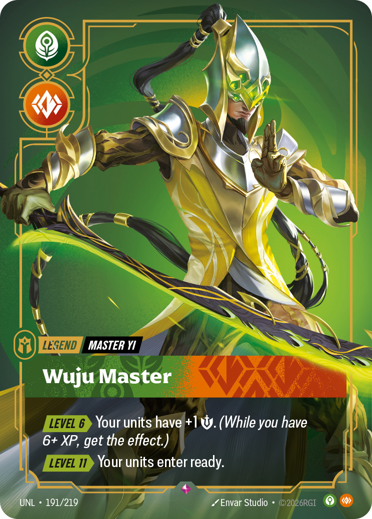 Master Yi, Wuju Master UNL-191 - Riftbound Standard Art, English reference artwork