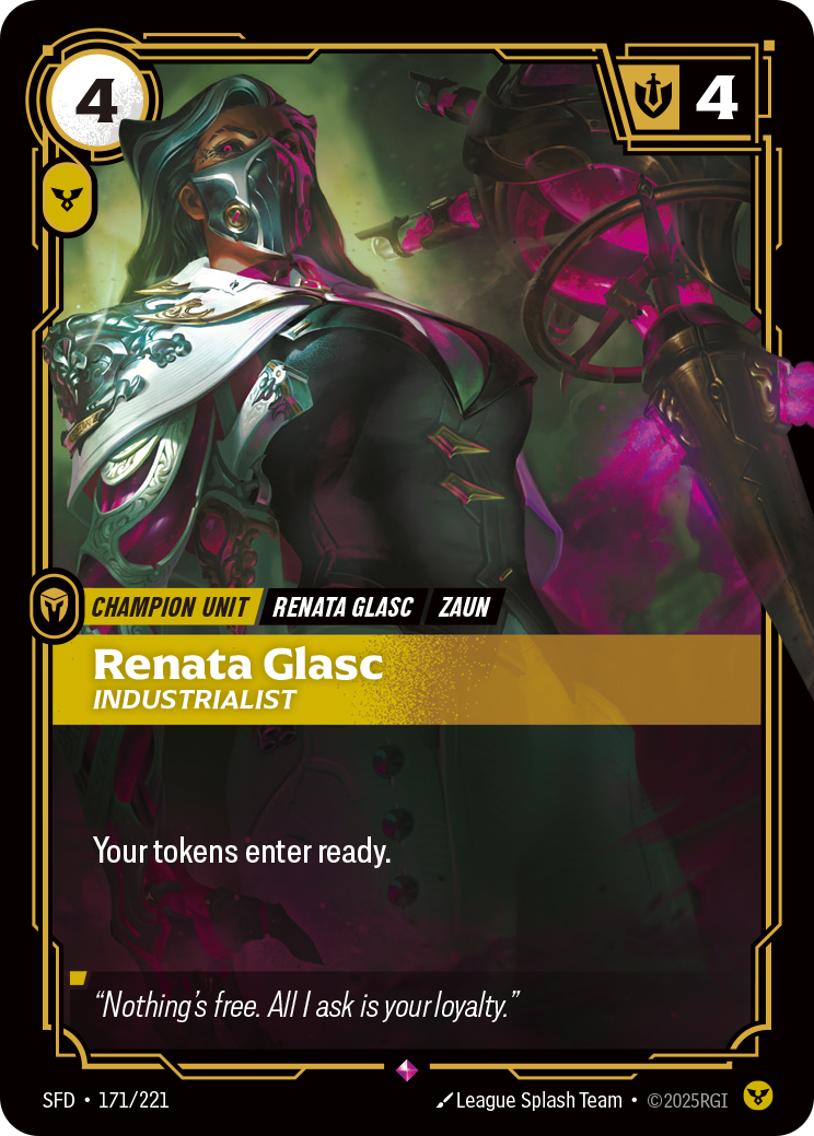 Renata Glasc, Industrialist SFD-171 - Riftbound Standard Art, English reference artwork