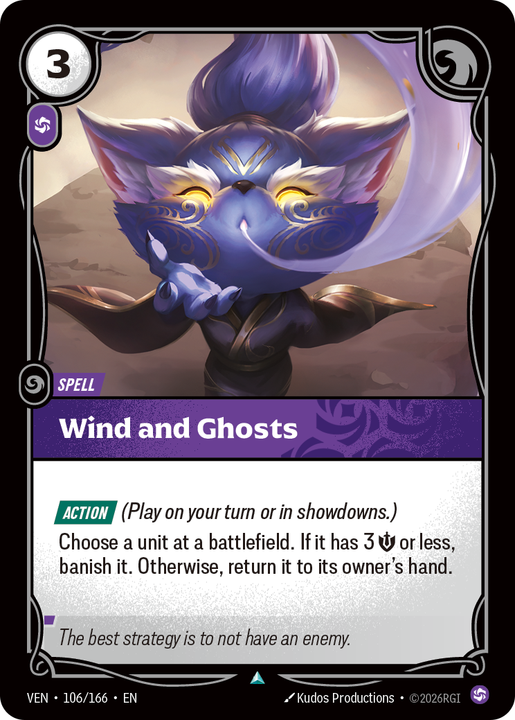 Wind and Ghosts VEN-106 - Riftbound Standard Art, English reference artwork