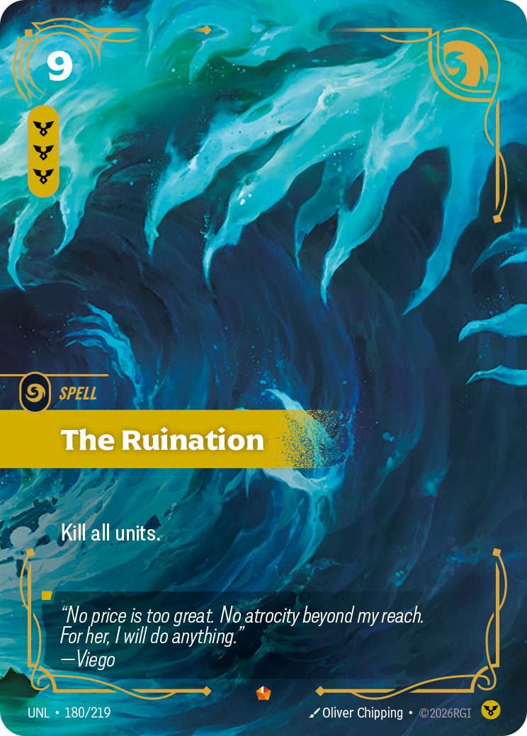 The Ruination UNL-180 - Riftbound Standard Art, English reference artwork