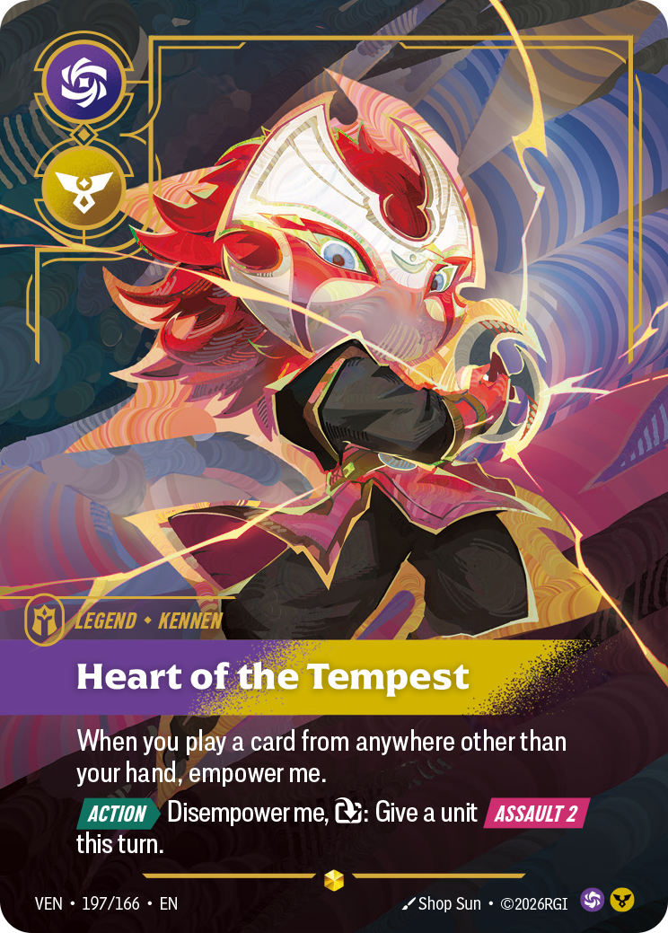 Kennen, Heart of the Tempest (Overnumbered) VEN-197 - Riftbound Overnumbered, English reference artwork