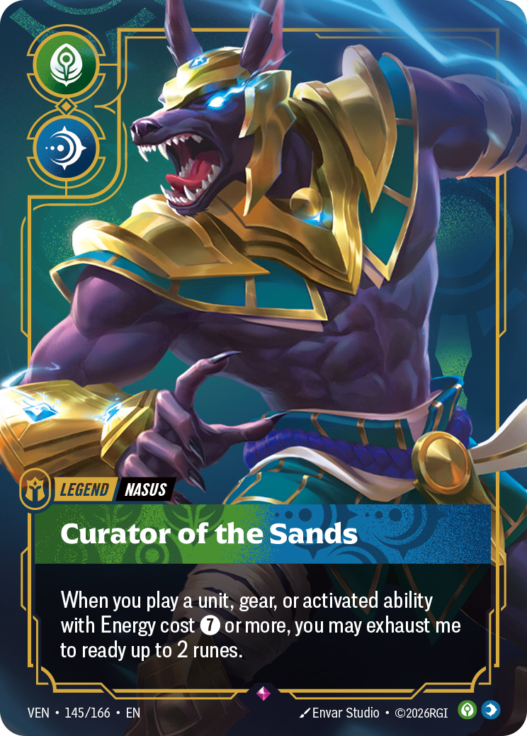 Nasus, Curator of the Sands VEN-145 - Riftbound Standard Art, English reference artwork