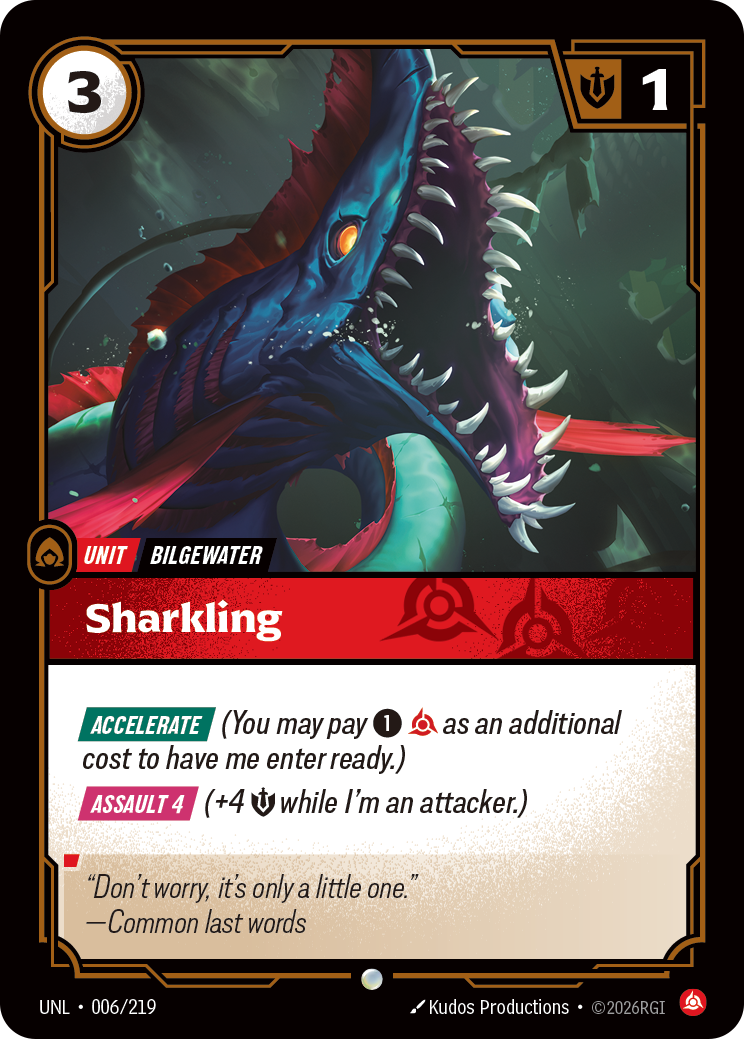 Sharkling UNL-006 - Riftbound Standard Art, English reference artwork