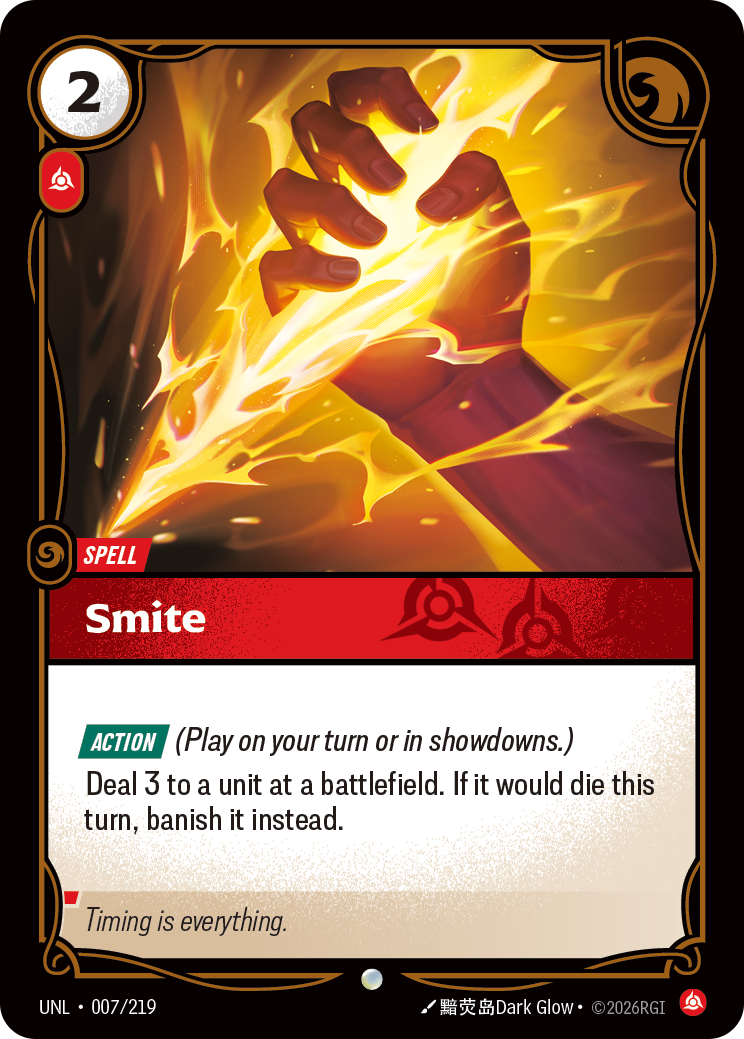 Smite UNL-007 - Riftbound Standard Art, English reference artwork