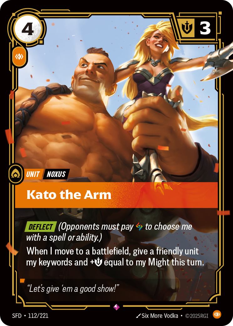 Kato the Arm SFD-112 - Riftbound Standard Art, English reference artwork