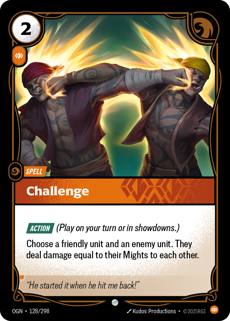 Challenge OGN-128 - Riftbound Standard Art, English reference artwork