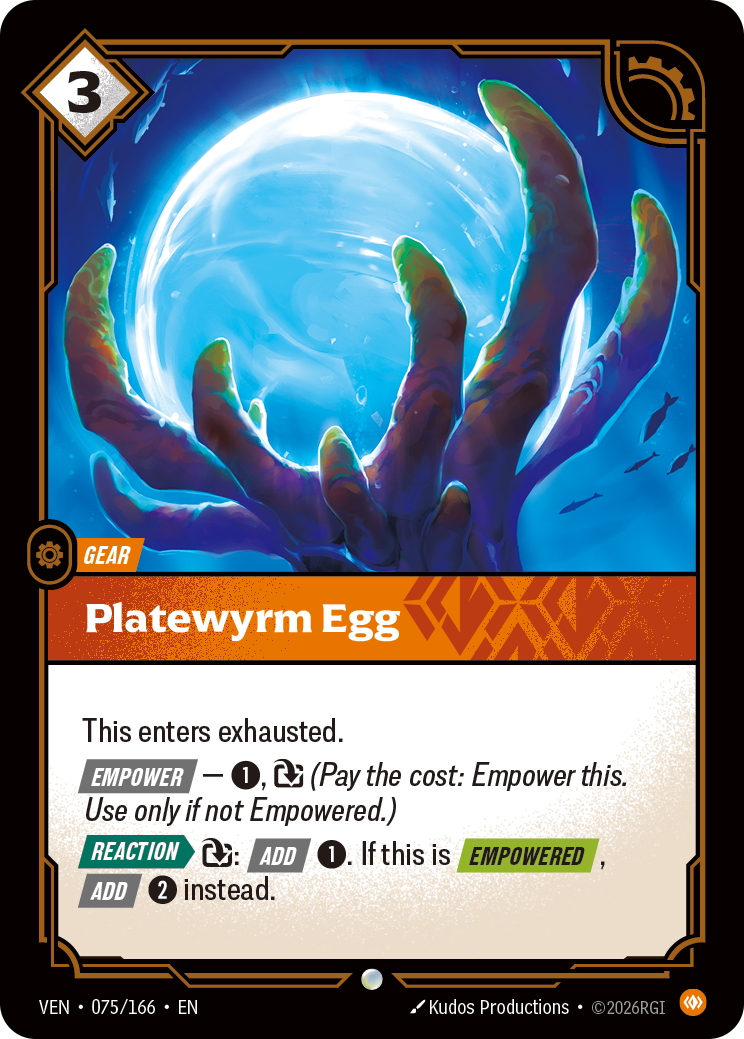 Platewyrm Egg VEN-075 - Riftbound Standard Art, English reference artwork