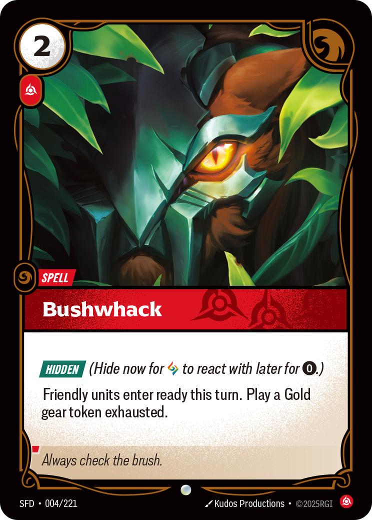 Bushwhack SFD-004 - Riftbound Standard Art, English reference artwork