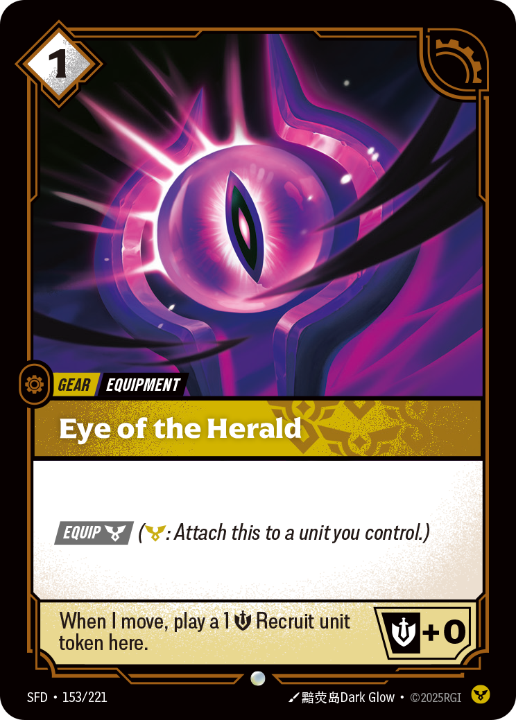 Eye of the Herald SFD-153 - Riftbound Standard Art, English reference artwork