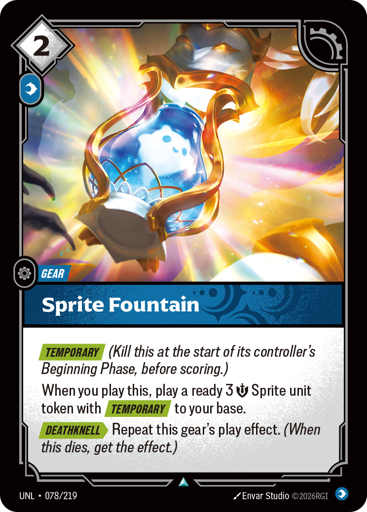 Sprite Fountain UNL-078 - Riftbound Standard Art, English reference artwork