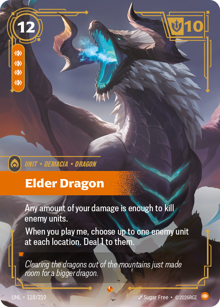 Elder Dragon UNL-118 - Riftbound Standard Art, English reference artwork