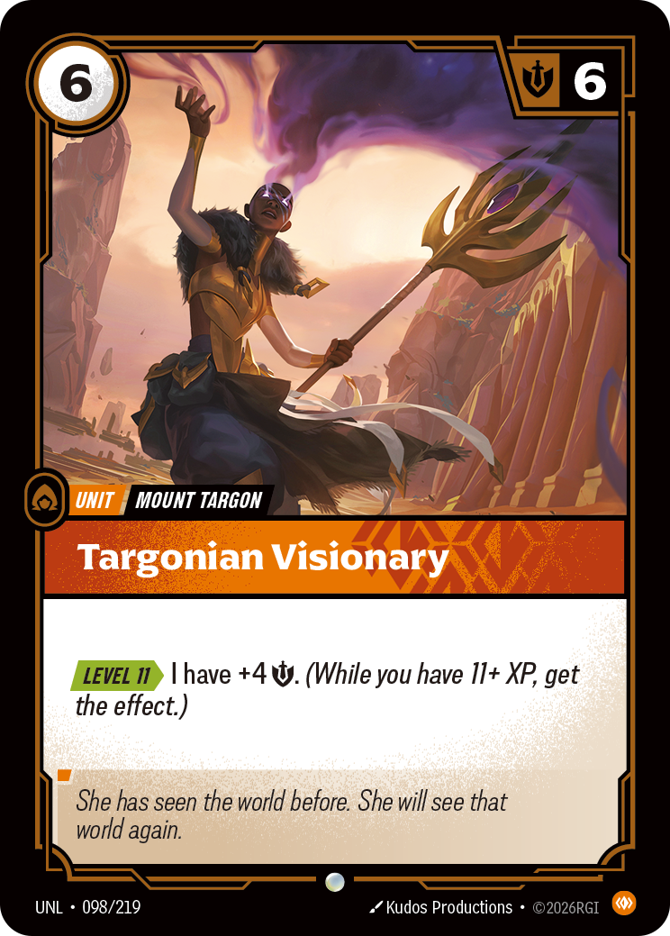 Targonian Visionary UNL-098 - Riftbound Standard Art, English reference artwork