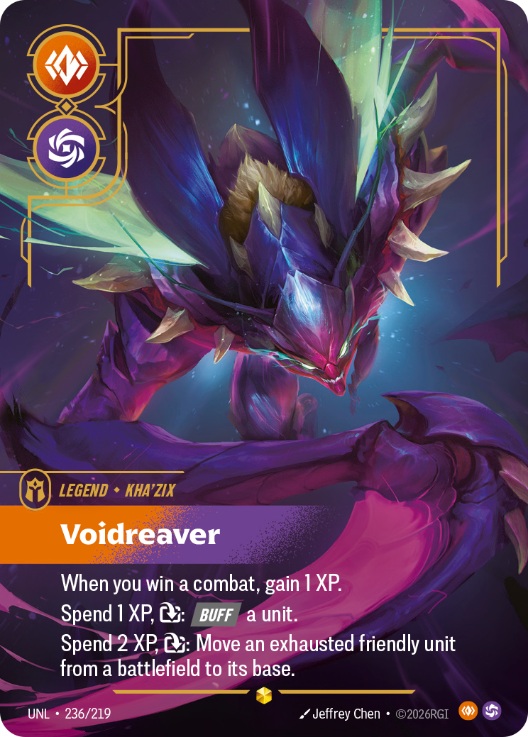 Kha'Zix, Voidreaver (Overnumbered) UNL-236 - Riftbound Overnumbered, English reference artwork