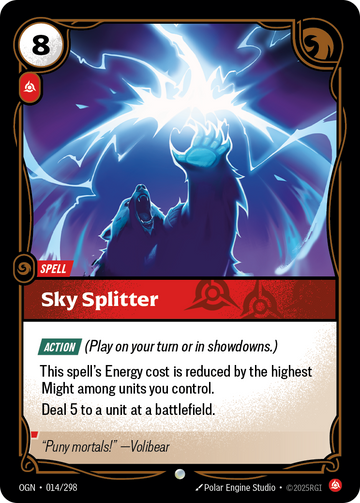 Sky Splitter OGN-014 - Riftbound Standard Art, English reference artwork