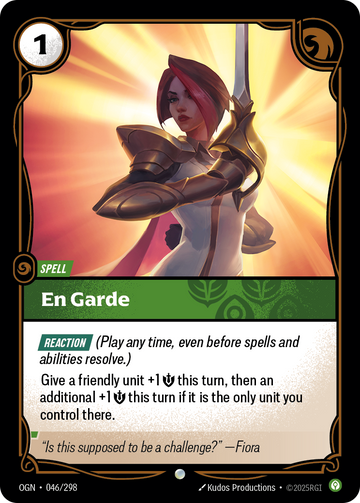 En Garde OGN-046 - Riftbound Standard Art, English reference artwork